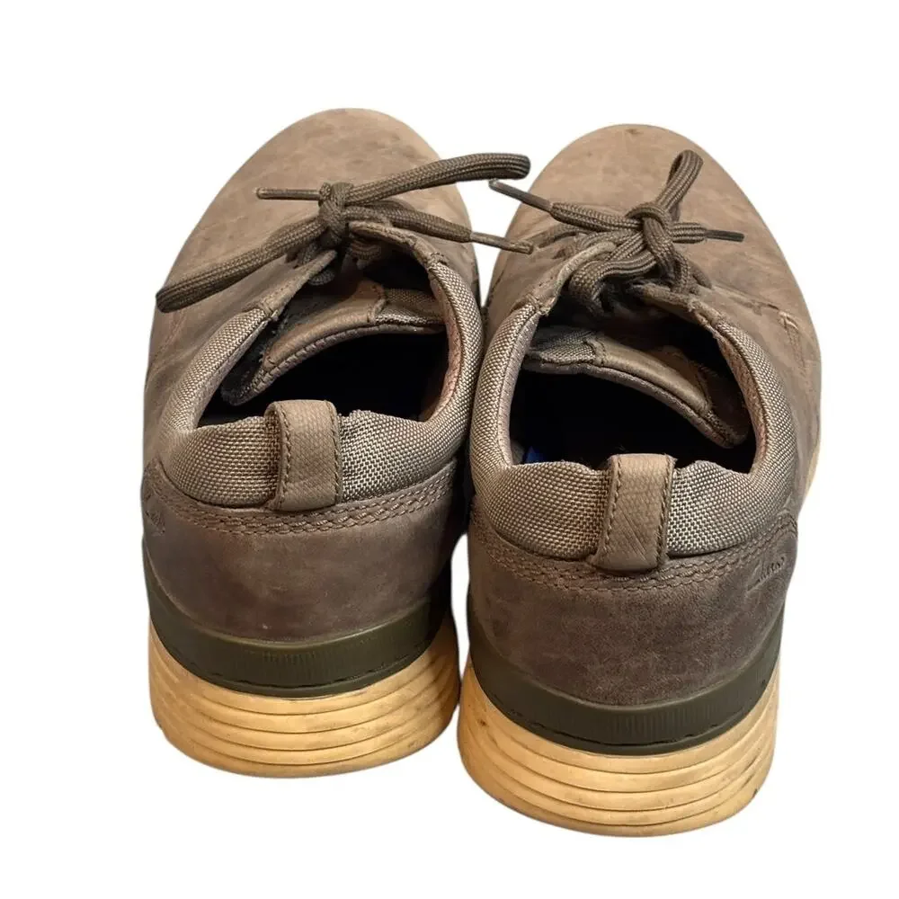 Clarks Mens Braxin Gray Leather Lace Up Casual Comfort‎ Dress Shoes Size 10.5